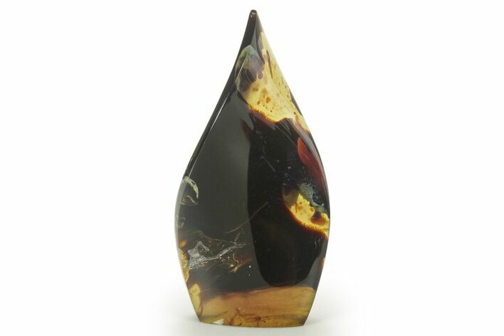 Polished Indonesian Blue Amber Flame #383358